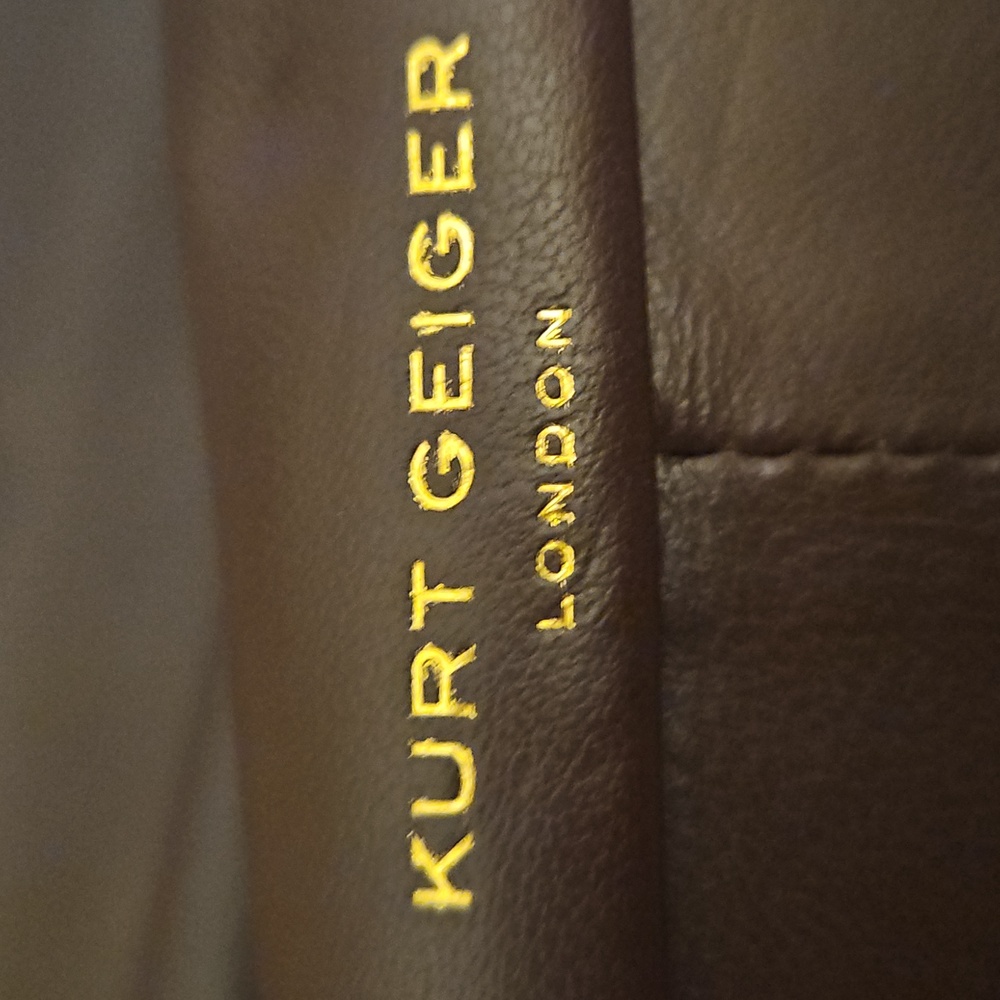 Elegant Brown and Gold Quilted Shoulder Bag Brand New- Never Used Kurt Geiger